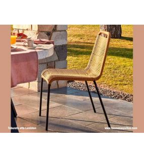 Silla apilable Lambton para terraza o interior y poco peso  - 2