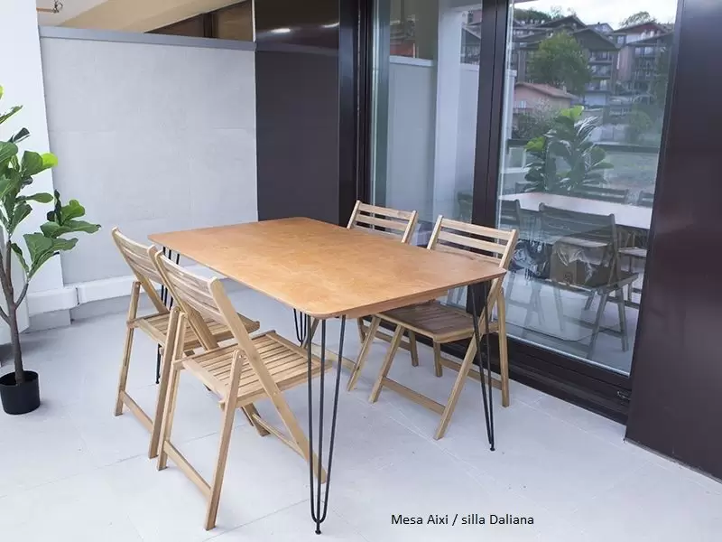 Mesa extensible para terraza o porche Aixi con fondo de 60 70 80 y 90 cm