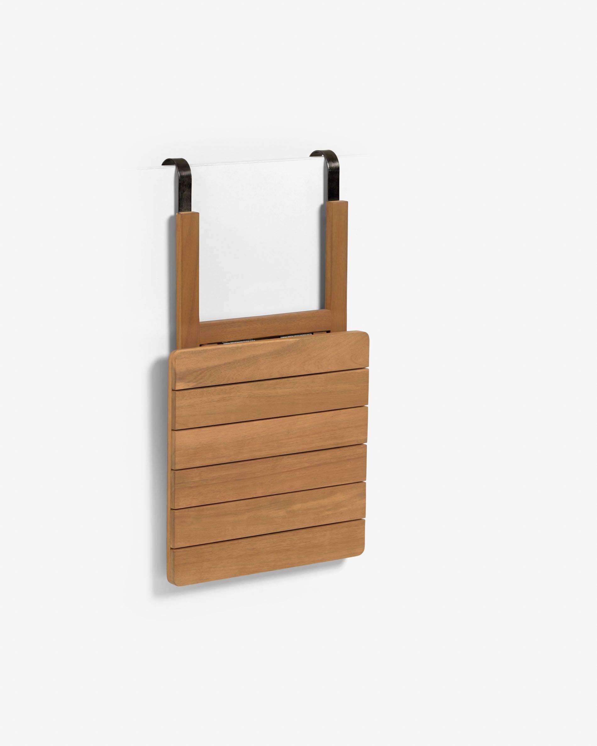 Mesa pequeña plegable colgante Amarilis de madera - 1