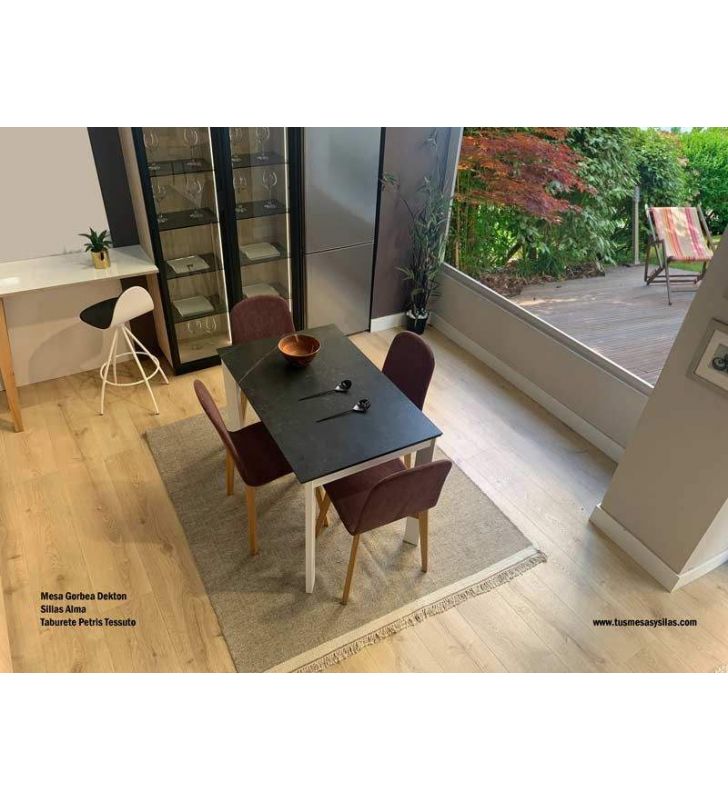 Table extensible Gorbea avec plateau Dekton et longueur 110 cm  - 9