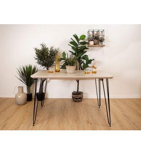 Mesa Aixi extensible para terraza con encimera blanca, marmoleada..  - 1