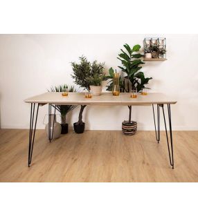 Mesa Aixi extensible para terraza con encimera blanca, marmoleada..  - 2