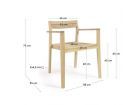 Silla con brazos para terraza Victorie en madera de Teca  - 7