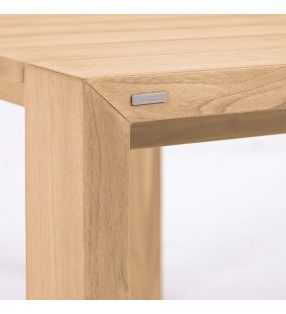 Mesa de terraza Victoire en madera y de diseño moderno. - 3