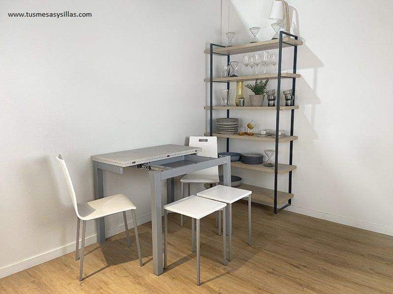 Mesa de Libro Sans para cocina extensible y estrecha fondo de 45 y 50 cm