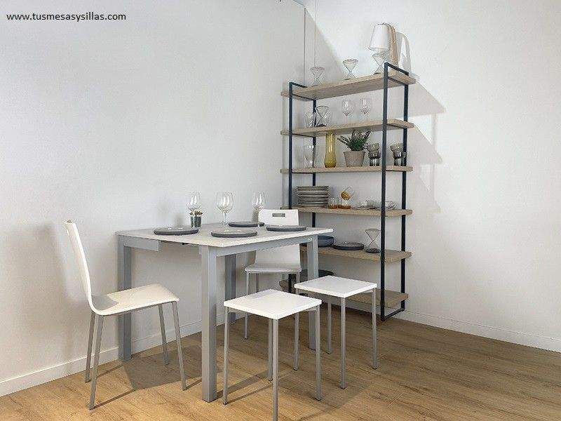 Mesa de Libro Sans para cocina extensible y estrecha fondo de 45 y 50 cm