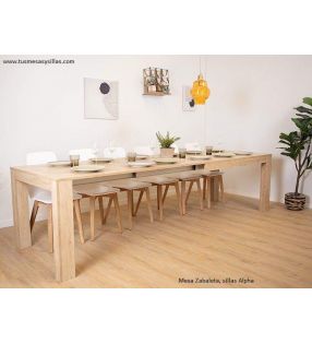 Mesa extensible hasta 3 metros Zabaleta 3.6 de comedor y salon  - 10