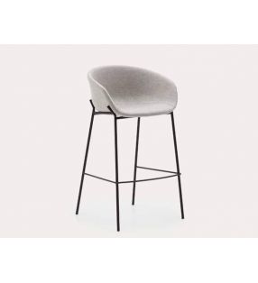 Taburete alto con respaldo tapizado Zadine  - 4