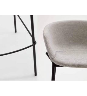 Taburete alto con respaldo tapizado Zadine  - 6