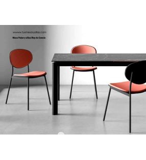 mesa extensible Poker encimera de cristal - 3