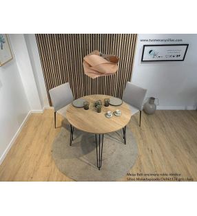 silla de comedor apilable Moka tapizada y con patas metalicas - 14