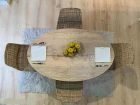 Table ovale extensible jusqu'à 3 m Adana avec pieds en bois de style nordique  - 7