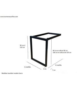 Bastidor Sarco para mesa alta o mostrador de cocina sujeto a pared.  - 2