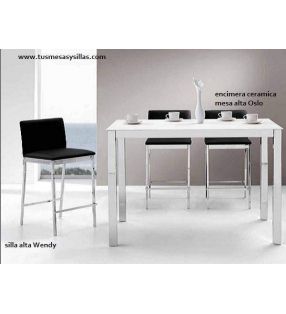Mostrador mesa alta Oslo con encimera ceramica