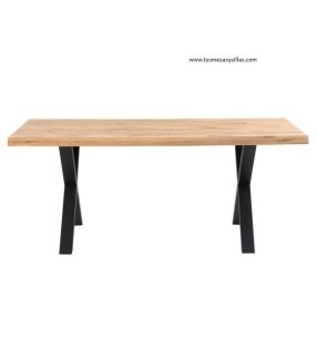 table-chêne-noir-rustique