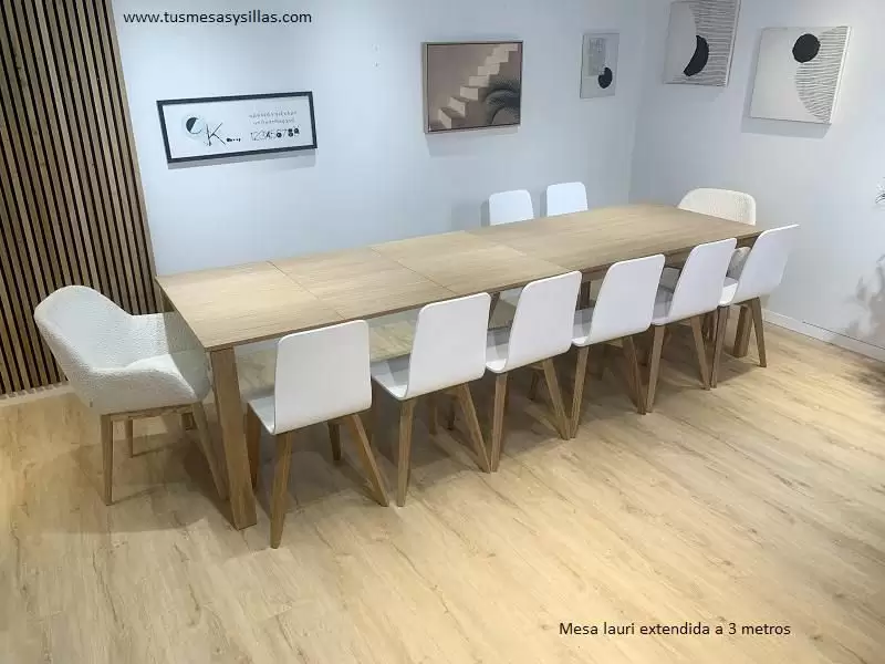 Mesas comedor extensibles hasta 3 metros para 12 - 14 personas, diseño  moderno