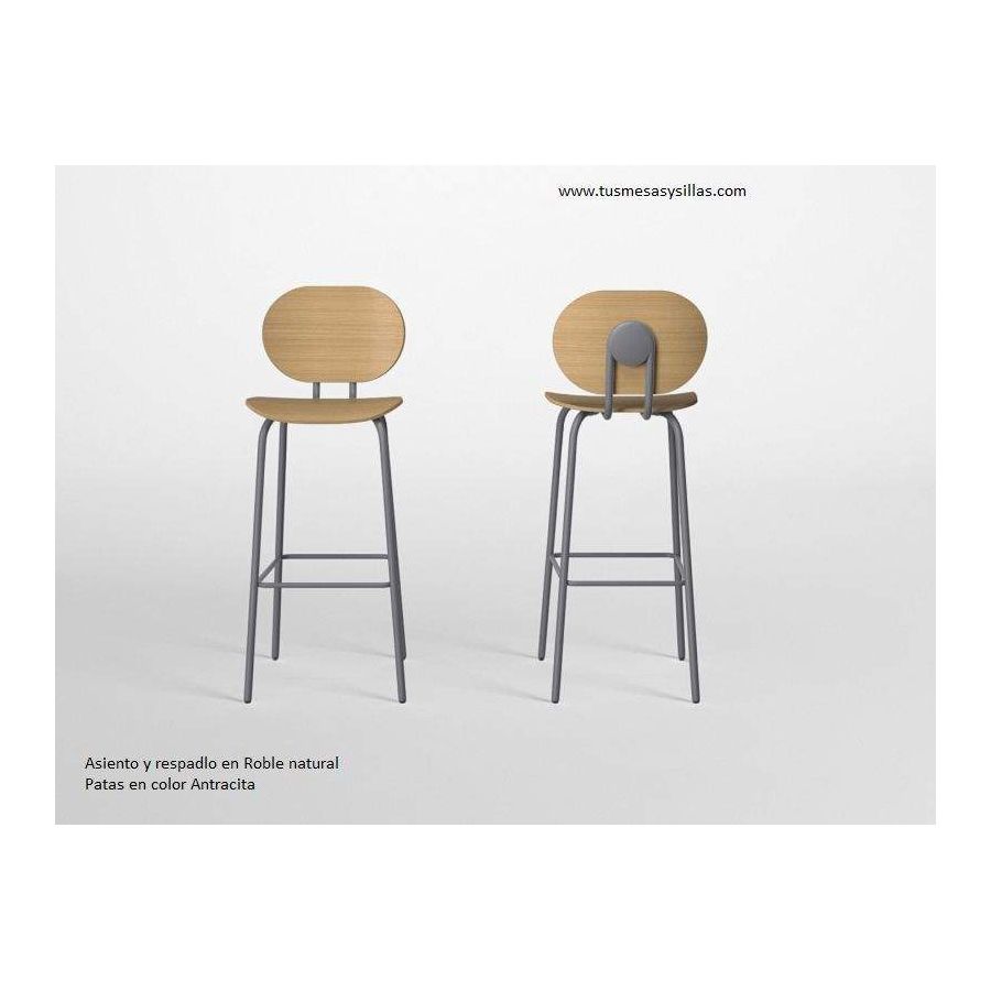 Tabouret haut en bois Hari Tabouret haut en bois Hari