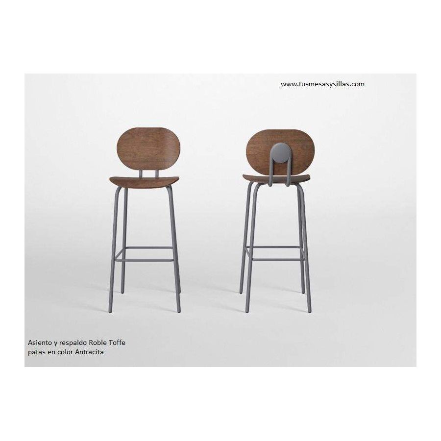 Tabouret haut en bois Hari Tabouret haut en bois Hari