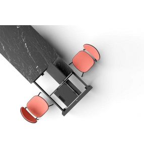 Chaise de style industriel rembourrée Way pour la cuisine ou la salle à manger.  - 7