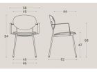 copy of Chaise de style industriel rembourrée Way pour la cuisine ou la salle à manger.  - 1