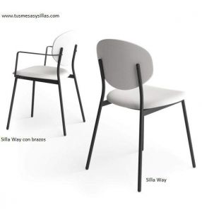 copy of Chaise de style industriel rembourrée Way pour la cuisine ou la salle à manger.  - 3