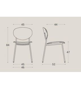 Chaise de style industriel rembourrée Way pour la cuisine ou la salle à manger.  - 9