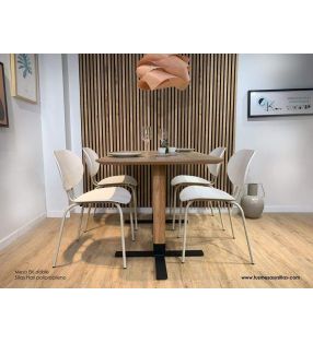 Table Eki avec double pied central pour bancs d'angle, tables longues - 2