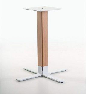 Pied de table en bois et métal, hauteur 72 cm, pour cuisine ou salle à manger  - 1