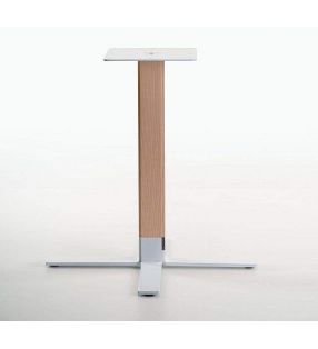 Pied de table en bois et métal, hauteur 72 cm, pour cuisine ou salle à manger  - 2