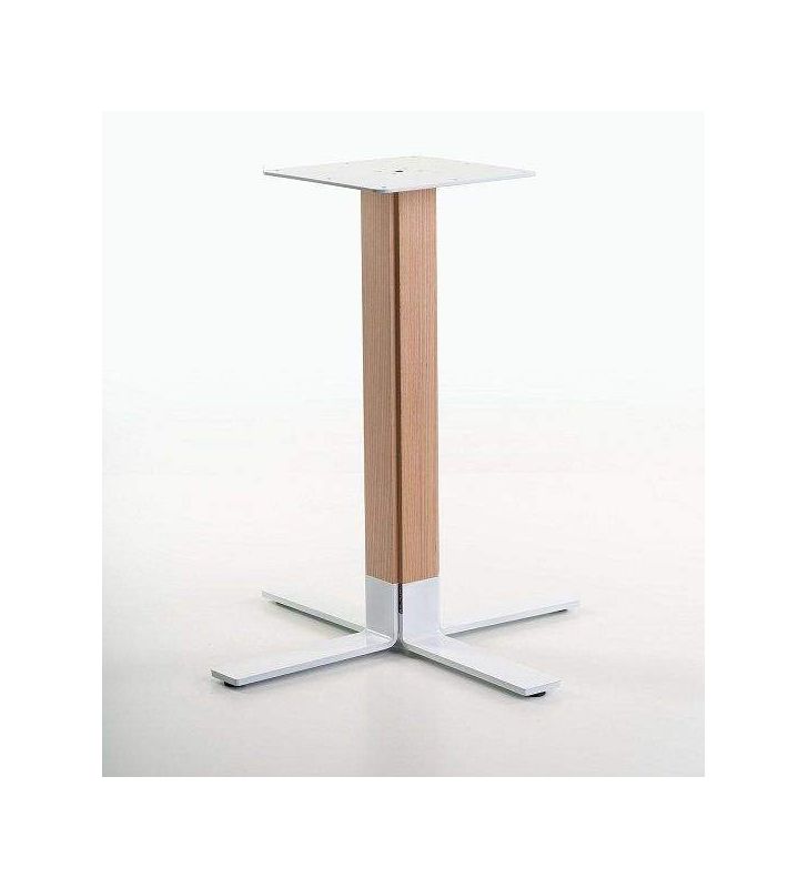 Pied de table en bois et métal, hauteur 72 cm, pour cuisine ou salle à manger  - 1