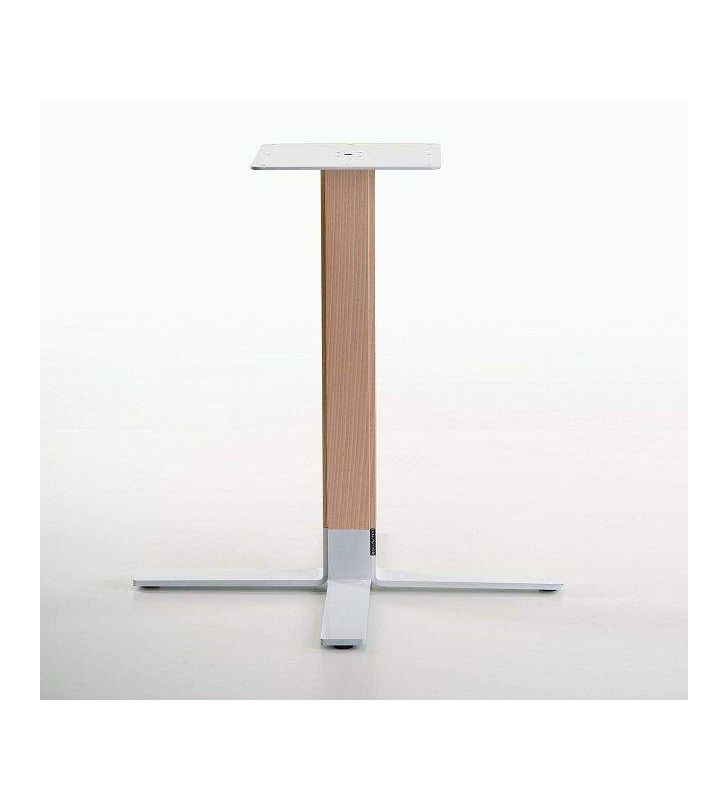 Pied de table en bois et métal, hauteur 72 cm, pour cuisine ou salle à manger  - 2