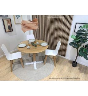 table-ronde-bois-metal