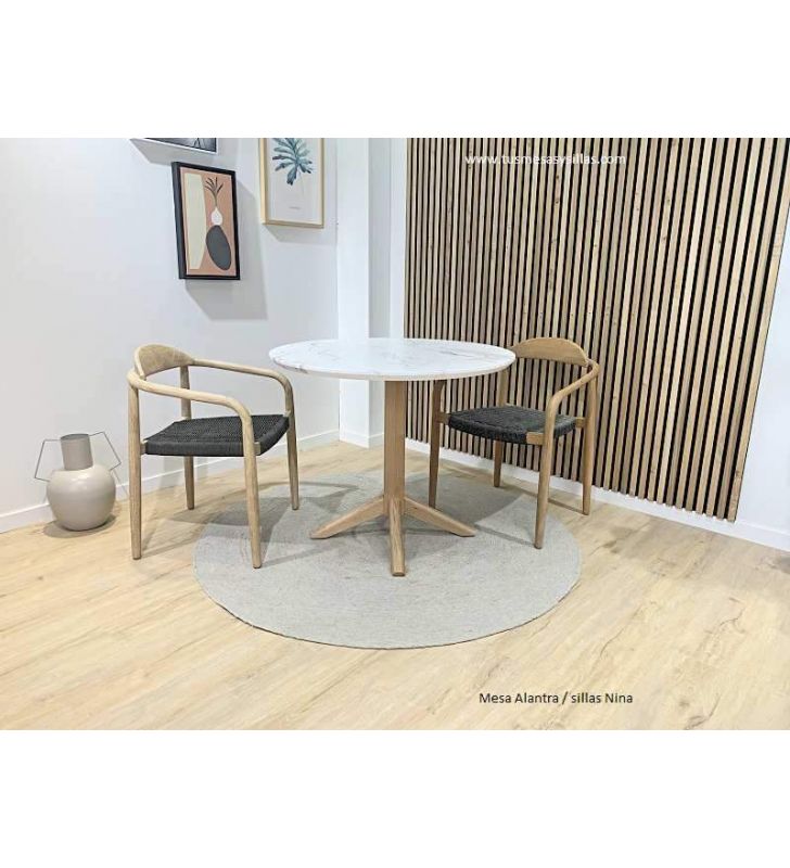table-ronde-marbre-bois