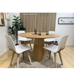 table-ronde-chaises-blanches