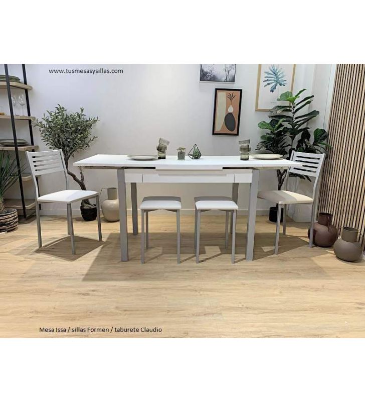 Mesa de cocina extensible Logroño - Cerezo - 100 x 60 cm.