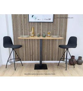 table-haute-bois-noir