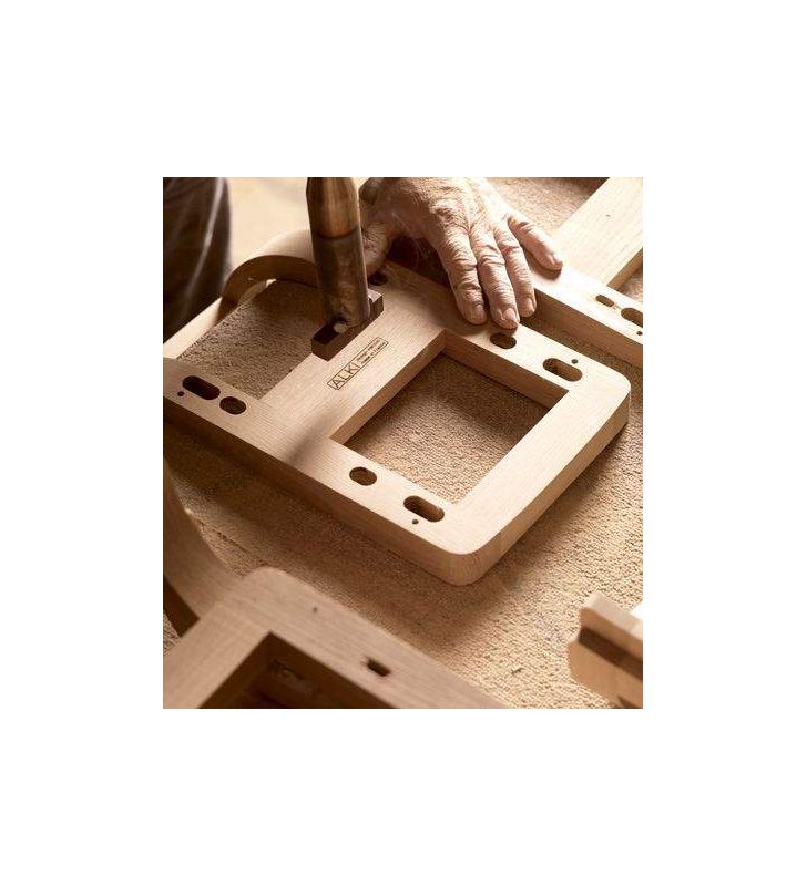 Silla Kuskoa con patas y asiento de madera de roble de Alki  - 5