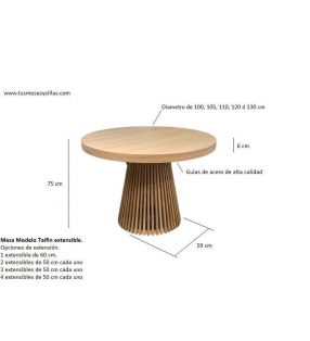 mesures-tables-rondes-salle à manger