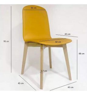 Silla comedor tapizada para hogares con mascotas, perros o gatos, Alma  - 2