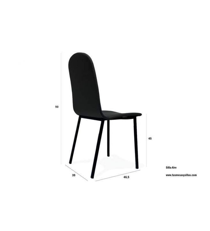 Chaise Aire pour cuisine ou salle à manger confortable et légère avec pieds en métal  - 4