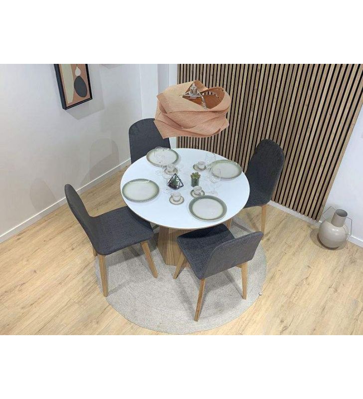 Chaise de salle à manger rembourrée pour les maisons avec animaux de compagnie, chiens ou chats, Alma  - 2