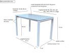 Table extensible Aura avec plateau en verre trempé et design moderne  - 15