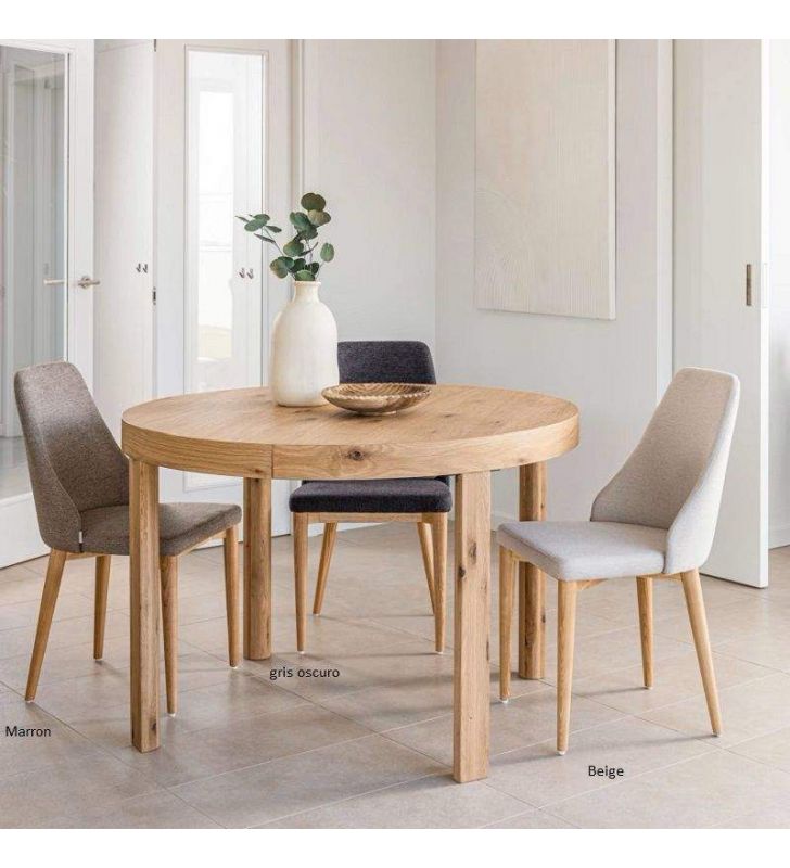 Chaise rembourrée pour salle à manger ou cuisine Roxie style nordique  - 13