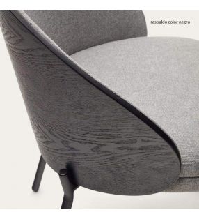Sillas de comedor envolventes Eamy con respaldo de madera. - 12