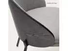 Sillas de comedor envolventes Eamy con respaldo de madera.  - 12