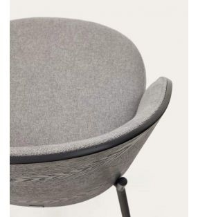 Sillas de comedor envolventes Eamy con respaldo de madera. - 14