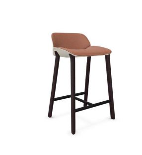 Tabouret haut Nuez avec 4 pieds en bois et assise rembourrée Andreu World  - 7