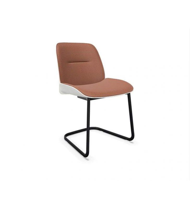 Chaise Nuez avec pieds en métal et assise rembourrée par Andreu World  - 3