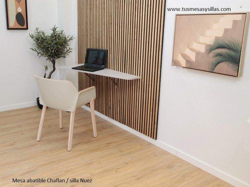 Mesa escritorio o balda abatible de pared para cocinas estrechas, escritorio
