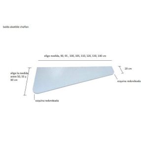 Mesa balda abatible de pared en chaflán, mesa escritorio  - 9